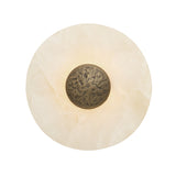David Hunt Boca Wall Light Alabaster Glass and Antique Brass LED