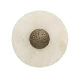 David Hunt Boca Wall Light Alabaster Glass and Antique Brass LED