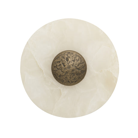 David Hunt Boca Wall Light Alabaster Glass and Antique Brass LED
