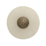 David Hunt Boca Wall Light Alabaster Glass and Antique Brass LED