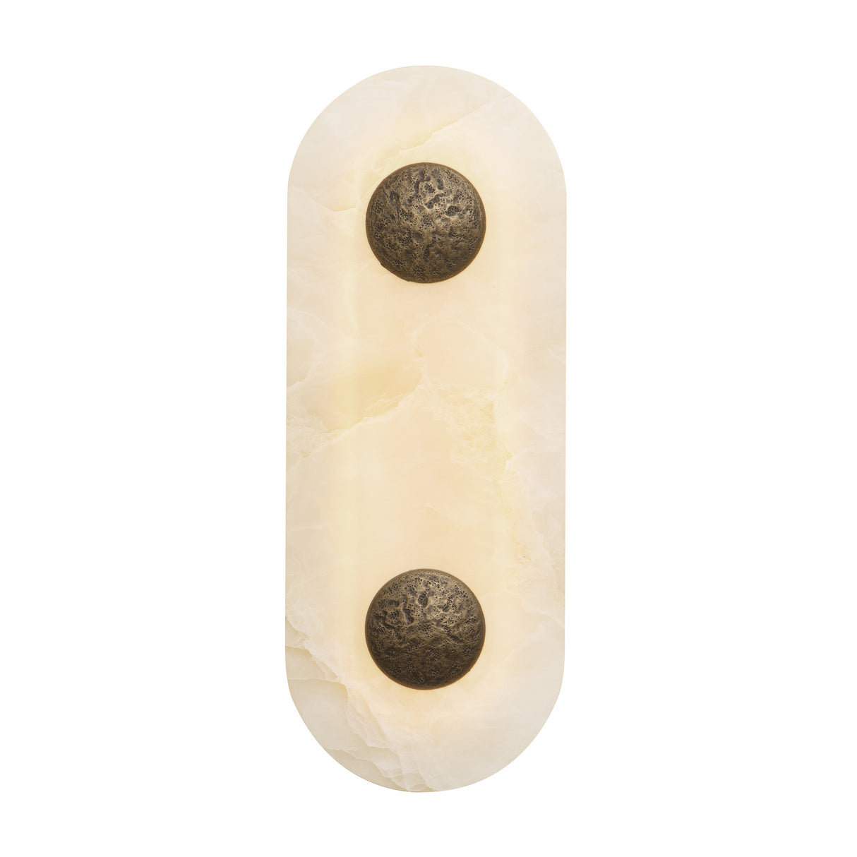 David Hunt Boca Wall Light Alabaster Glass and Brass LED