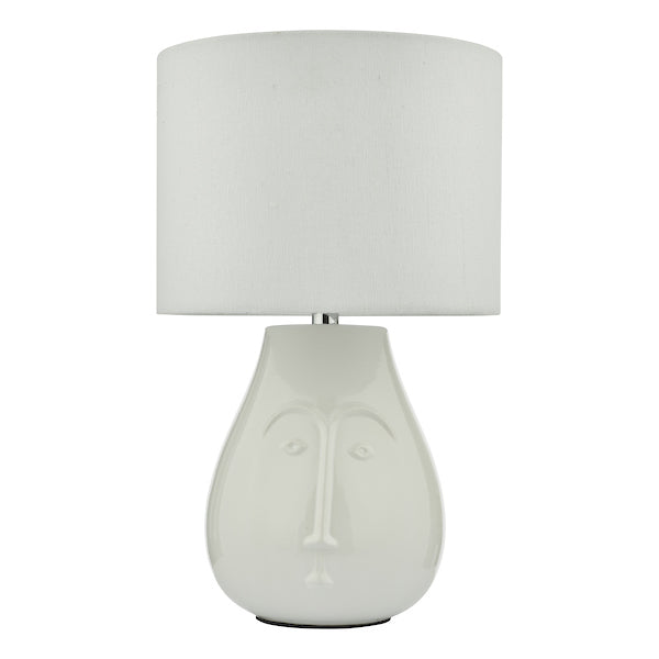 Dar Boris Table Lamp White with Shade –  from Amos Lighting + Home