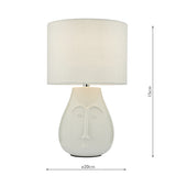 Dar Boris Table Lamp White with Shade –  from Amos Lighting + Home