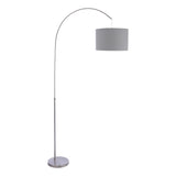 Dar Bow Floor Lamp Satin Nickel Base Only –  from Amos Lighting + Home