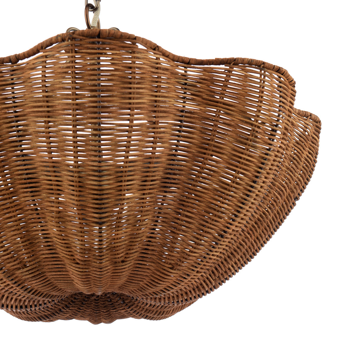 Joules Braywick 3 Light Pendant Satin Bronze and Rattan shade