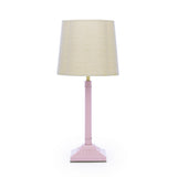 Joules Buscot Table Lamp Matt Pink and Matt With Linen Shade