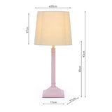 Joules Buscot Table Lamp Matt Pink and Matt With Linen Shade