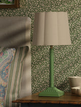 Joules Buscot Table Lamp Matt Green With Shade