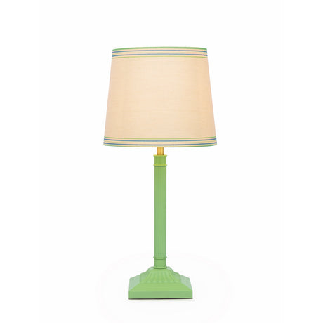 Joules Buscot Table Lamp Matt Green and With Linen Shade
