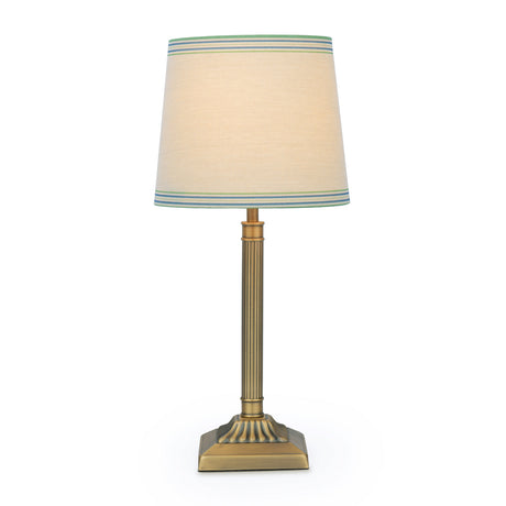 Joules Buscot Table Lamp Matt Antique Brass With Linen Shade