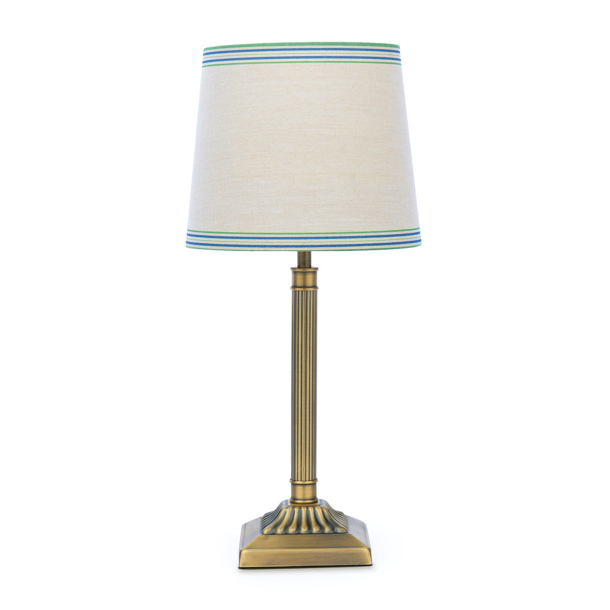 Joules Buscot Table Lamp Matt Antique Brass With Linen Shade