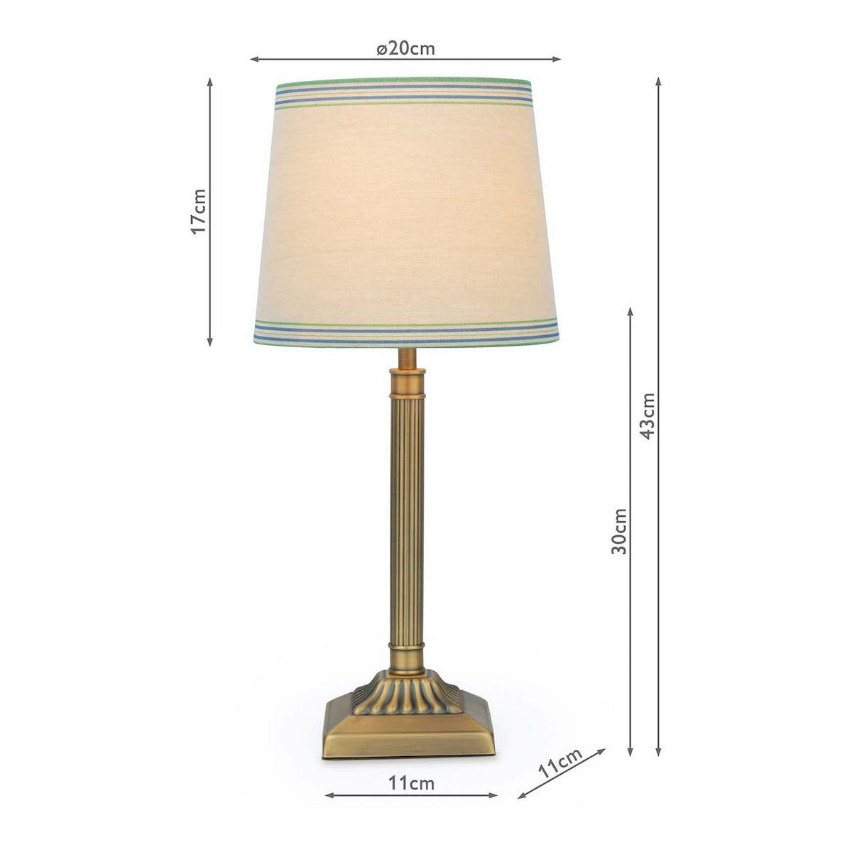 Joules Buscot Table Lamp Matt Antique Brass With Linen Shade
