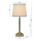 Joules Buscot Table Lamp Matt Antique Brass With Linen Shade