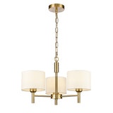 Franklite Barolo 3lt Chandelier in Aged Brass