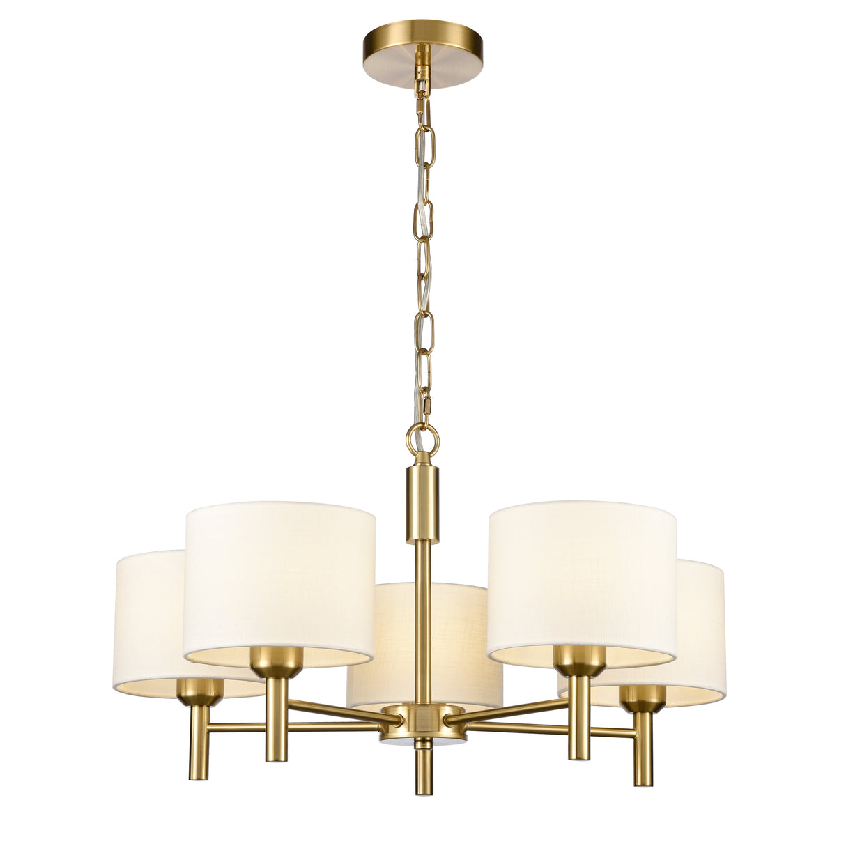 Franklite Barolo 5lt Chandelier in Aged Brass