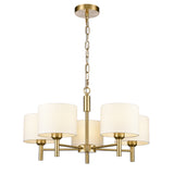 Franklite Barolo 5lt Chandelier in Aged Brass