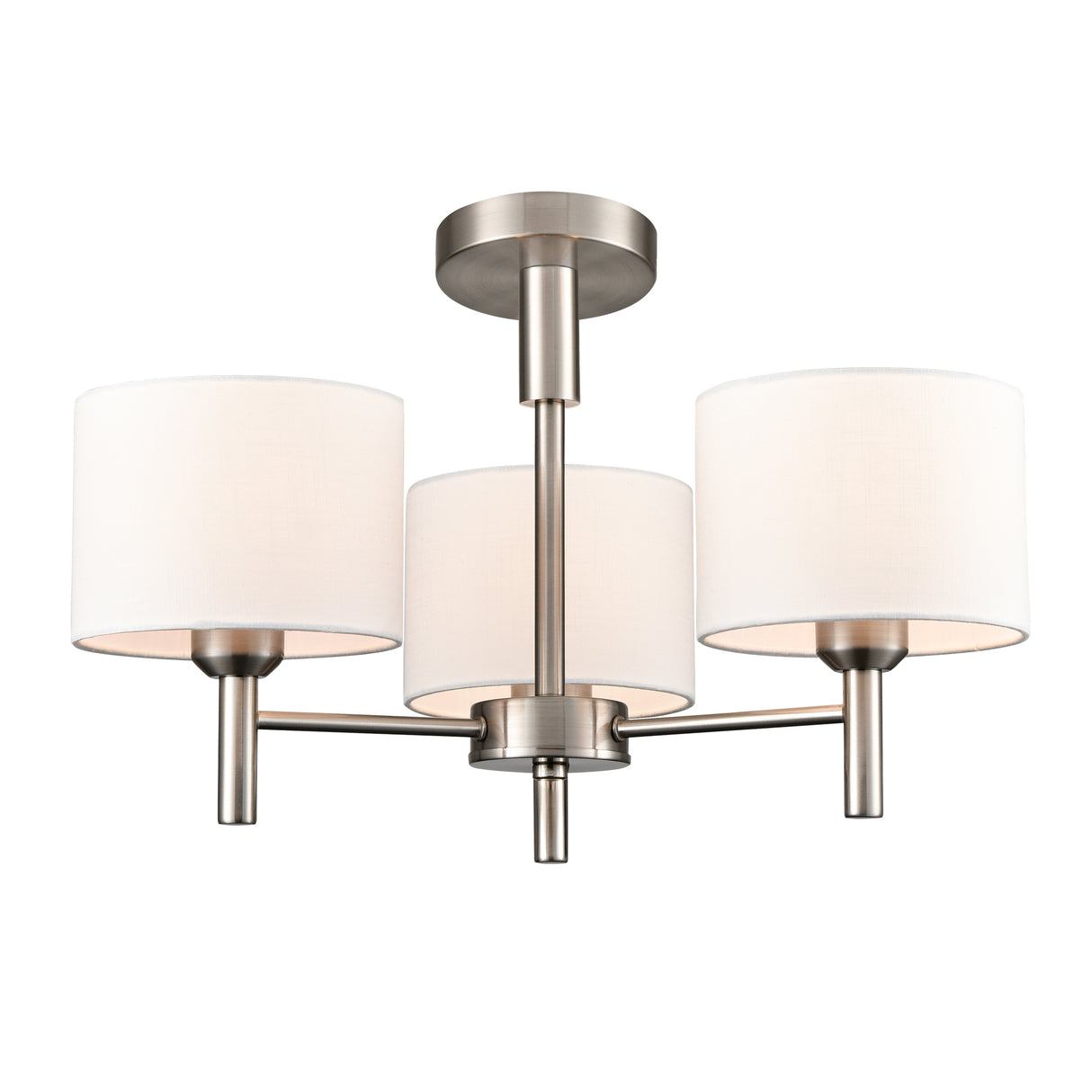 Franklite Barolo 3lt Chandelier in Satin Nickel