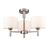 Franklite Barolo 3lt Chandelier in Satin Nickel