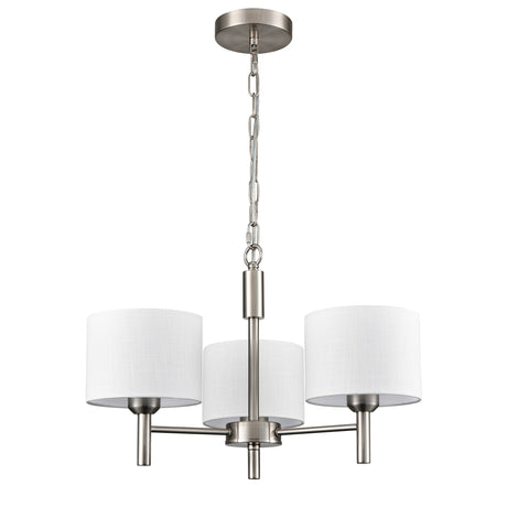 Franklite Barolo 3lt Chandelier in Satin Nickel