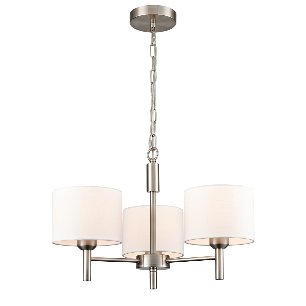 Franklite Barolo 3lt Chandelier in Satin Nickel