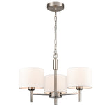 Franklite Barolo 3lt Chandelier in Satin Nickel