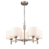 Franklite Barolo 5lt Chandelier in Satin Nickel