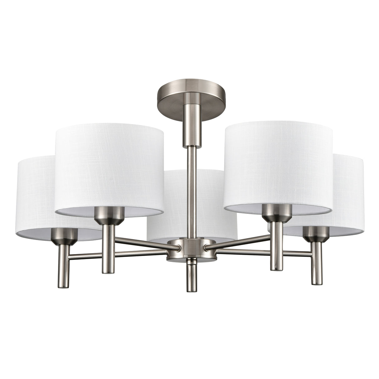 Franklite Barolo 5lt Chandelier in Satin Nickel