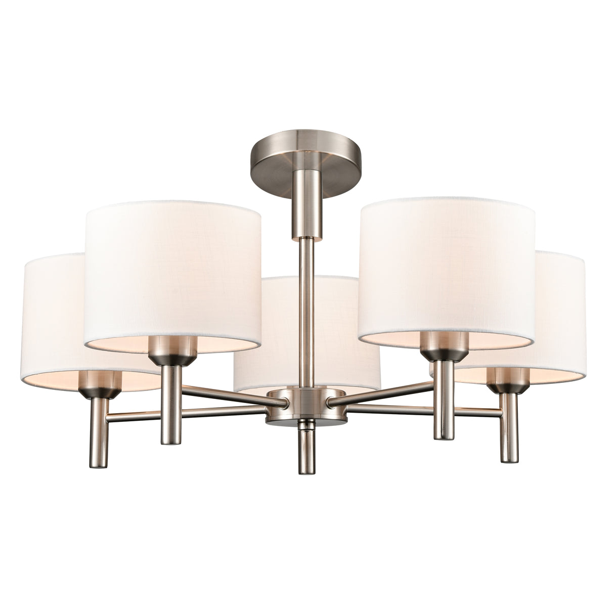 Franklite Barolo 5lt Chandelier in Satin Nickel