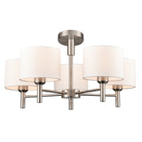 Franklite Barolo 5lt Chandelier in Satin Nickel