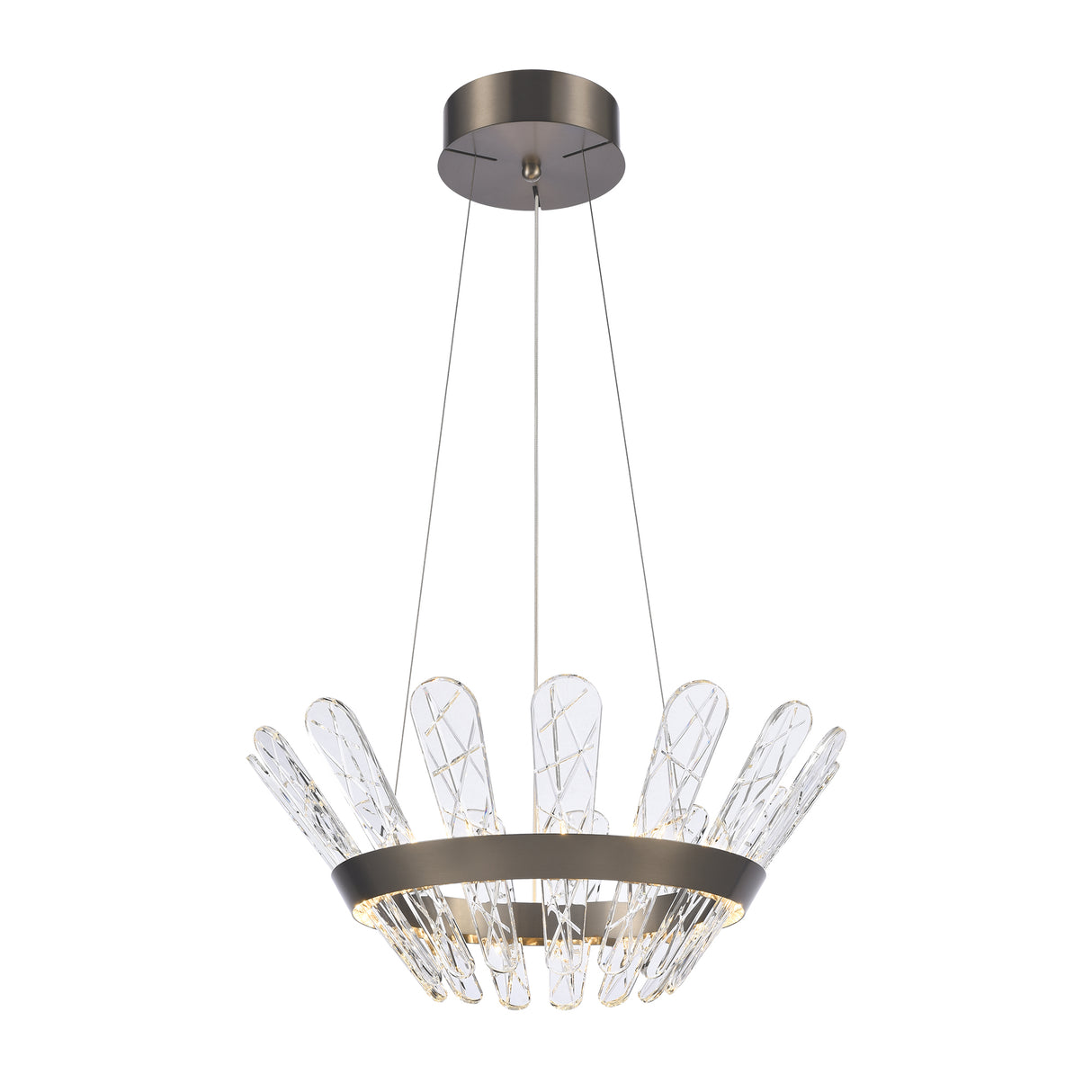 Franklite Beatrice 55cm Bronze LED Pendant Chandelier