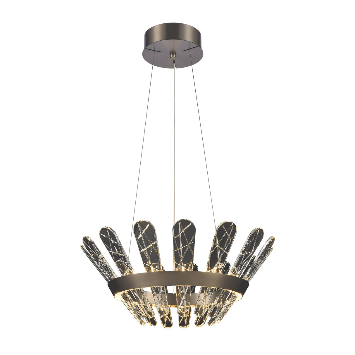 Franklite Beatrice 55cm Bronze LED Pendant Chandelier