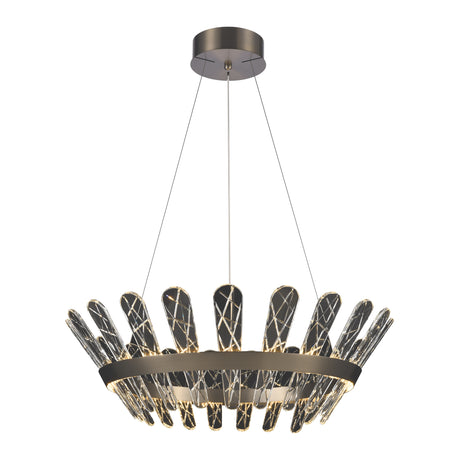 Franklite Beatrice 75cm Bronze LED Pendant Chandelier