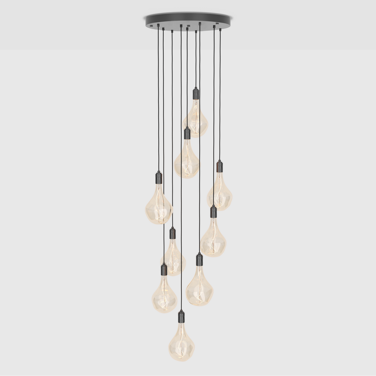 Tala Nine Pendant Graphite with Voronoi II Black Canopy