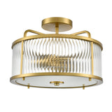 Franklite Bonham Satin Nickel Semi-Flush Ceiling Fitting