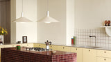 Tala Bower Pendant Light Large White with Oval II bulb