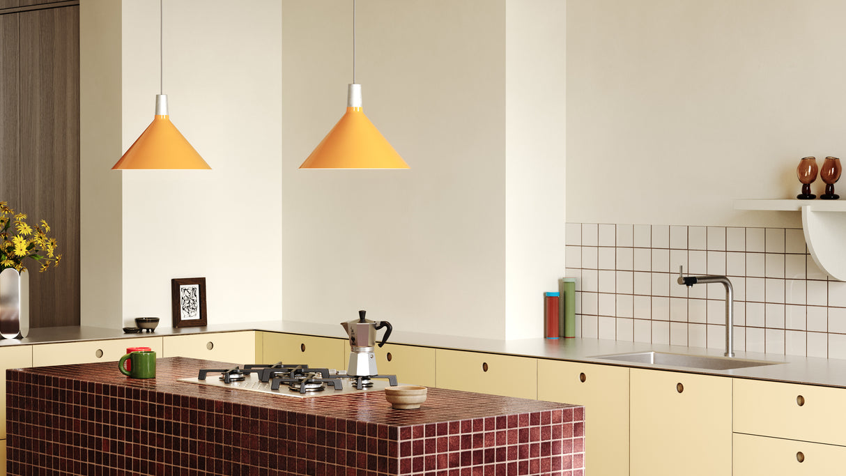 Tala Bower Pendant Light Medium Yellow with Sphere IV Bulb