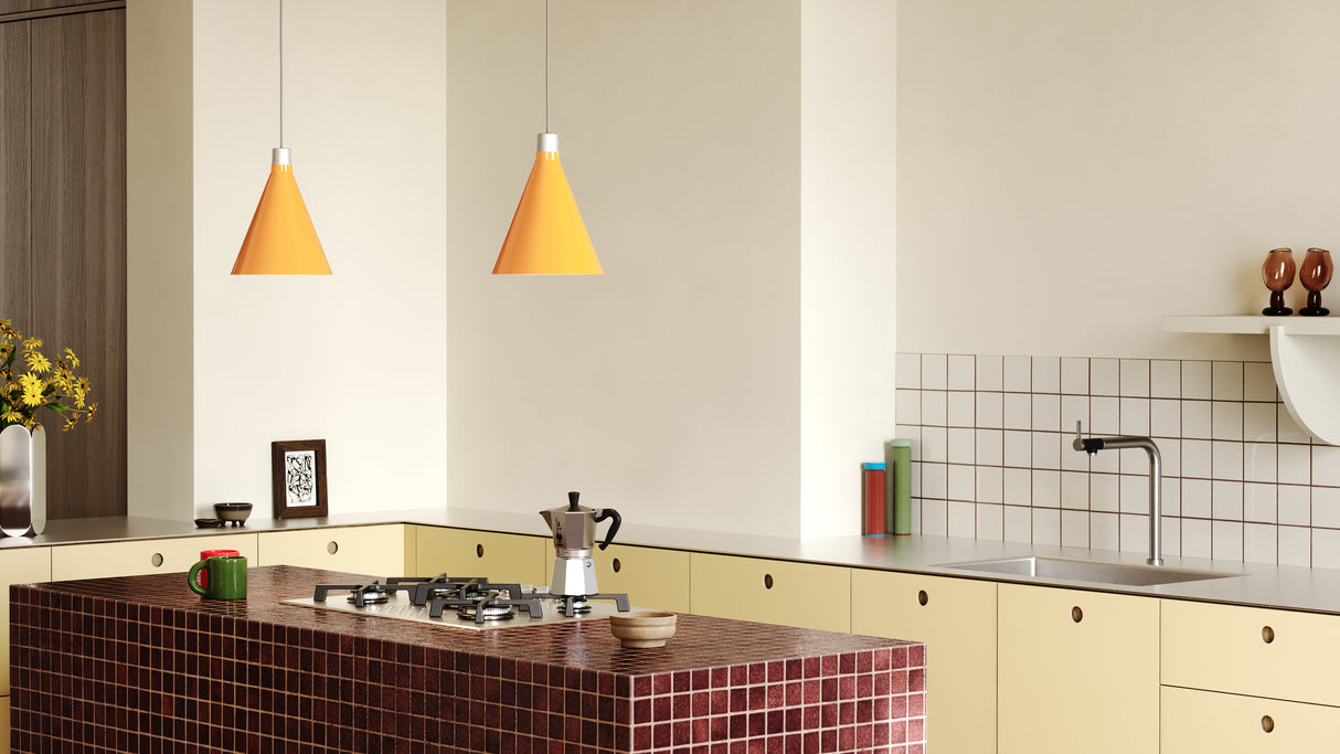 Tala Bower Pendant Light Small Yellow with Sphere III Bulb