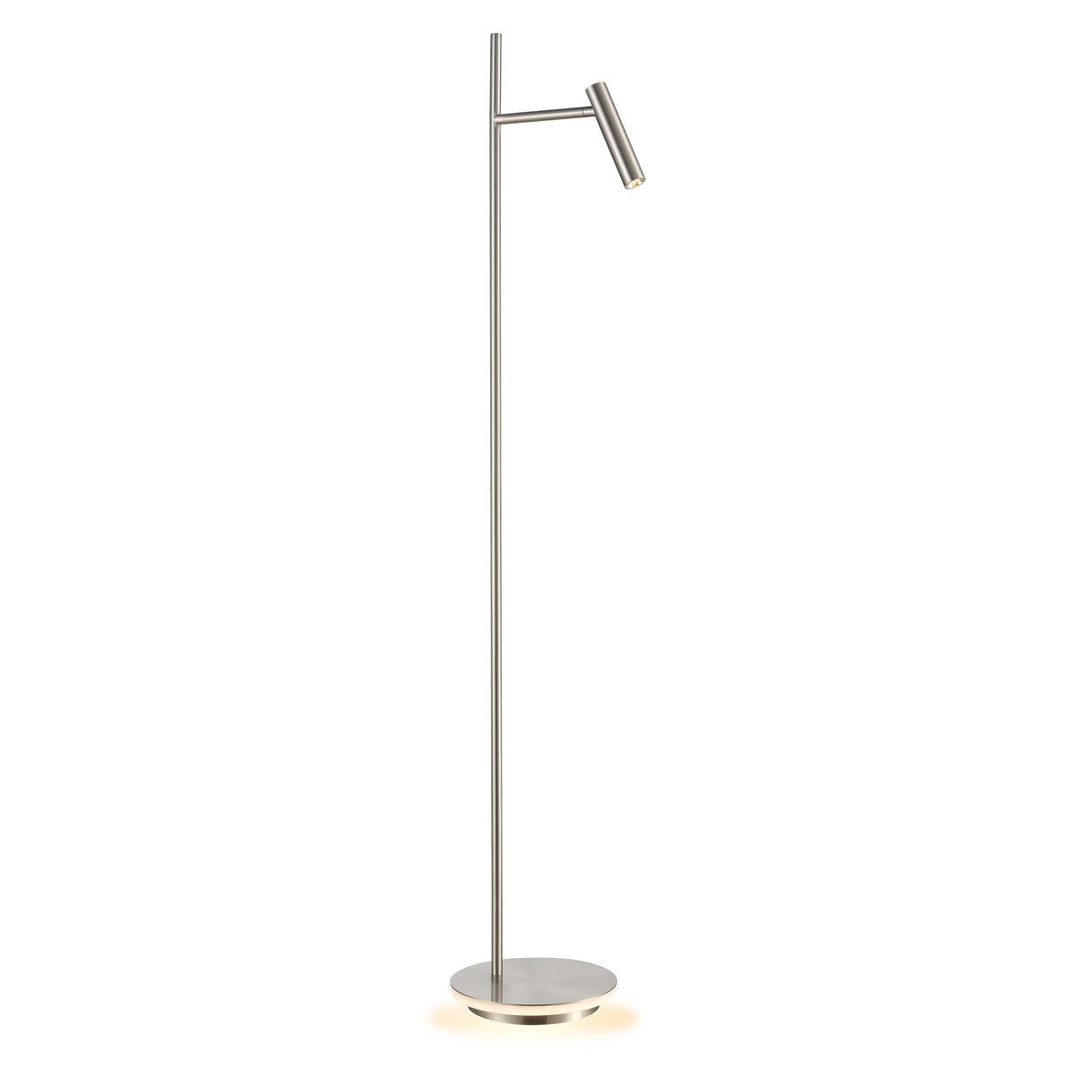 Franklite Illuminated Base LED Floor Lamp Nickel