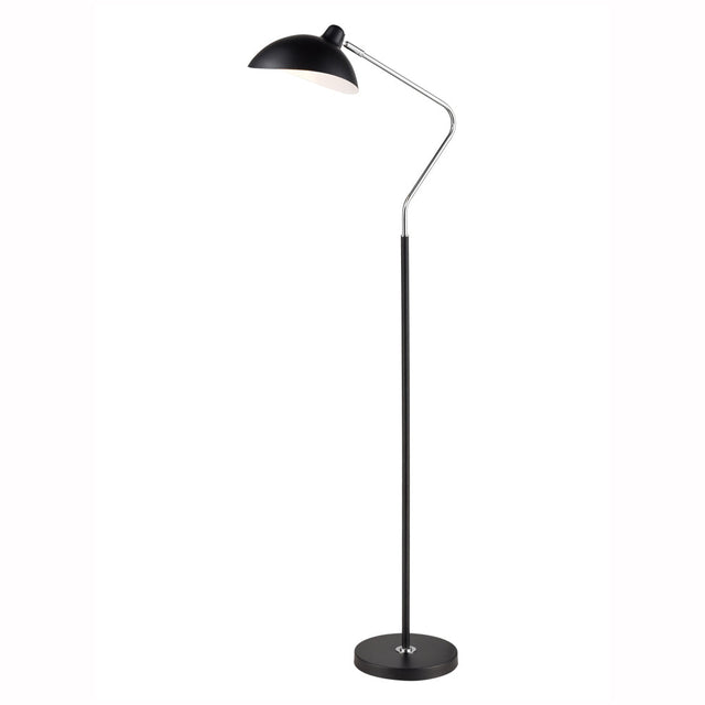 Brick Lane Ledbury Reading Floor Lamp Black and Chrome –  from Amos Lighting + Home