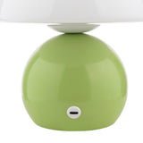 Dar Caesar Rechargeable Table Lamp Green and Opal Glass LED