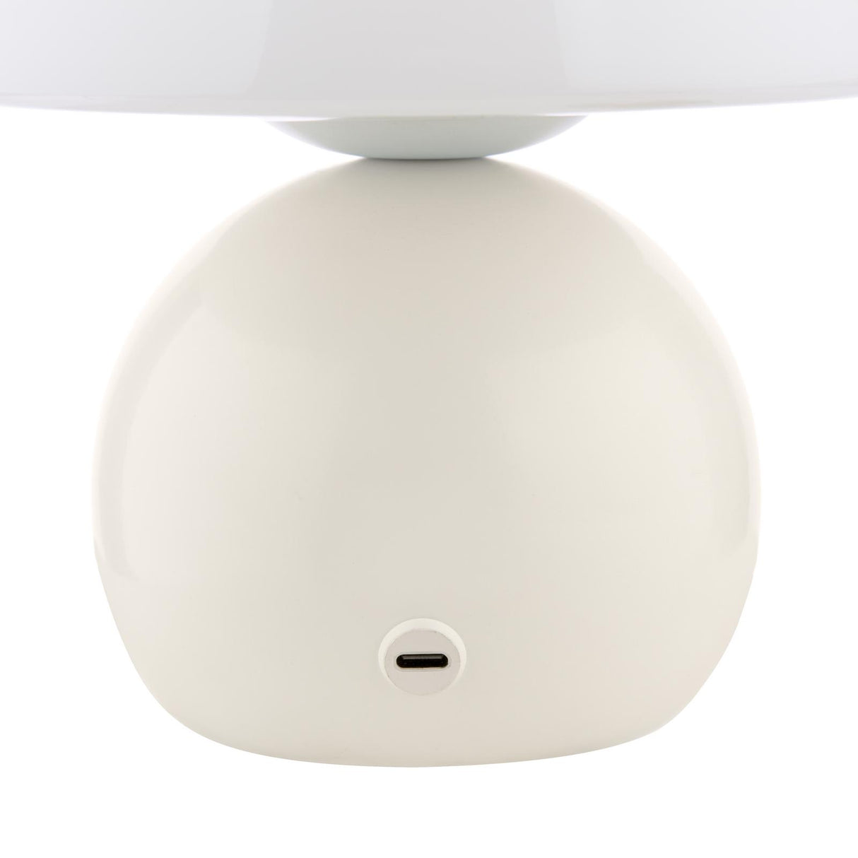 Dar Caesar Rechargeable Table Lamp White and Opal Glass LED