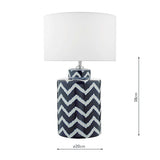 Dar Caelan Table Lamp Base Blue & White –  from Amos Lighting + Home