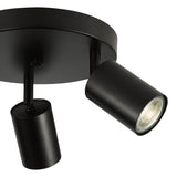 Dar Cawley 3 Light Plate Spotlight Matt Black