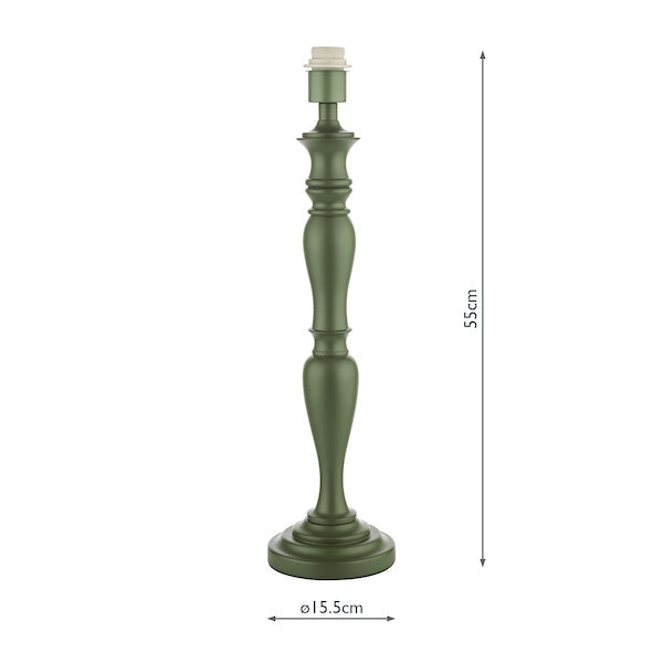 Dar Caycee Table Lamp Green with Shade –  from Amos Lighting + Home