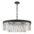 Dar Celeus 8 Light Pendant Chandelier Anthracite & Crystal –  from Amos Lighting + Home