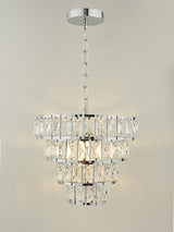 Dar Cerys 4 Tier Small Chandelier Polished Crystal & Chrome –  from Amos Lighting + Home