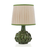 Joules Chatsworth Table Lamp Green Ceramic With Linen Shade