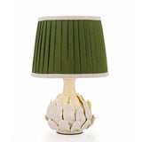 Joules Chatsworth Table Lamp Cream Ceramic With Green Shade