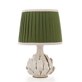 Joules Chatsworth Table Lamp Cream Ceramic With Green Shade