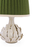 Joules Chatsworth Table Lamp Cream Ceramic With Green Shade